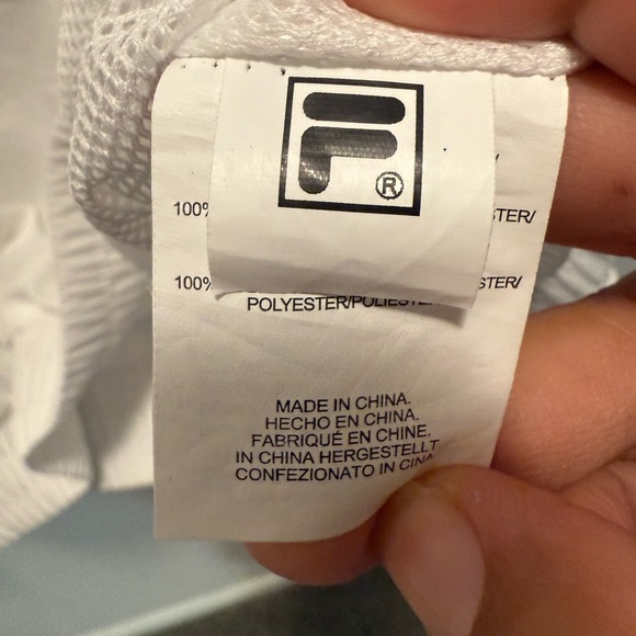 Fila Vintage Style Woman’s White Windbreaker Jacket with Stripe Sleeve size XL - Picture 9 of 10